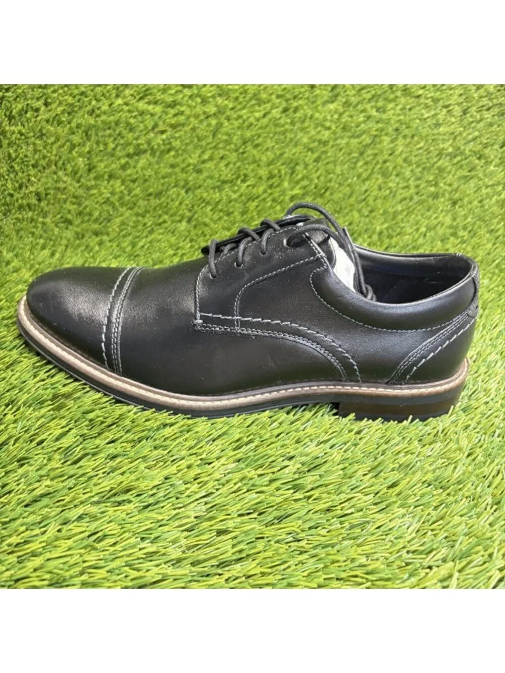 Nunn Bush Westfield Mens Size 8.5 Black Classic Cap Toe Oxford Dress Shoes
